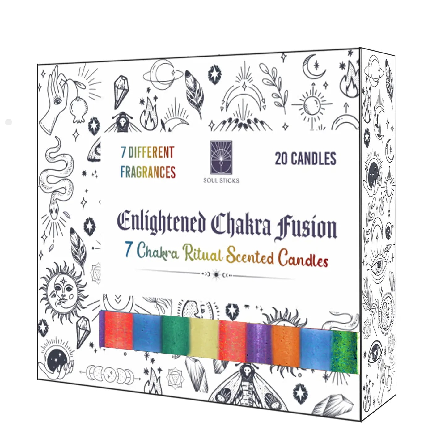 Enlightened Chakra Fusion Ritual Candle Set