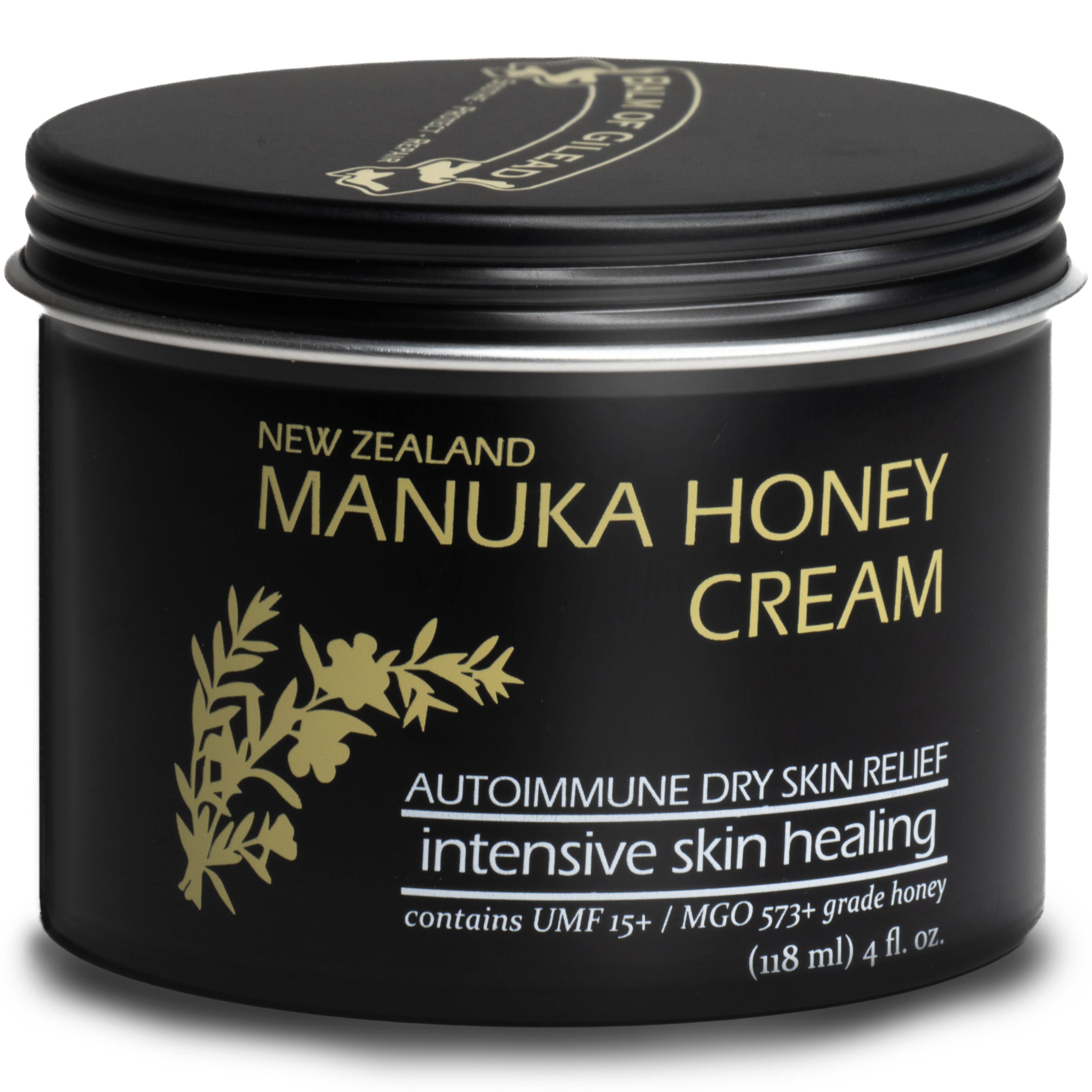 Front of Balm of Gilead Manuka Honey Tallow Healing Cream jar — natural skin care for dry and sensitive skin